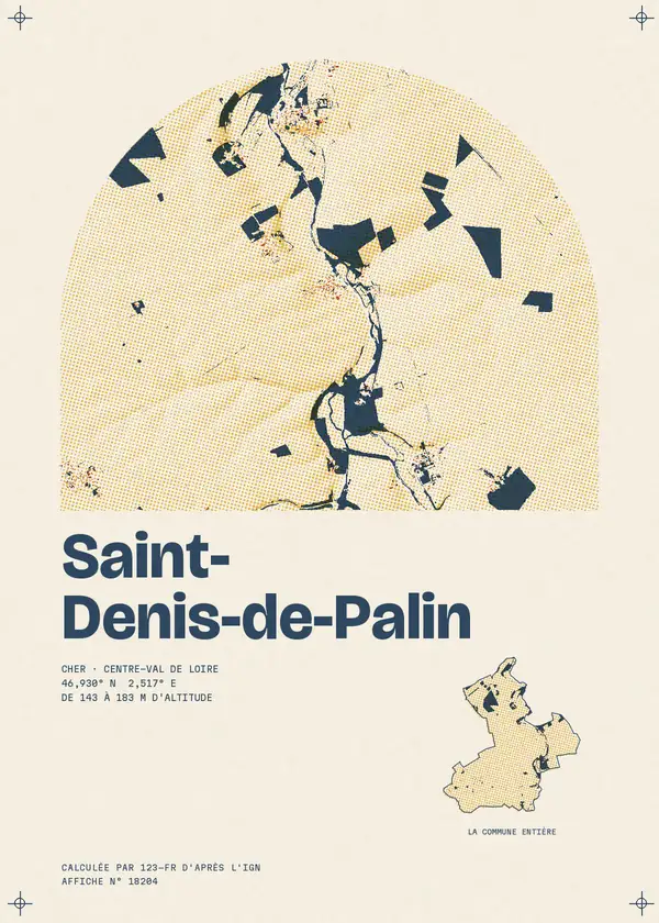 Affiche de Saint-Denis-de-Palin, calculée par 123-fr d'après l'IGN