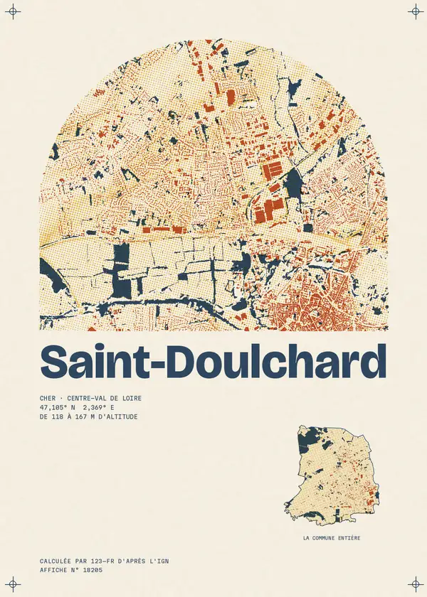 Affiche de Saint-Doulchard, calculée par 123-fr d'après l'IGN