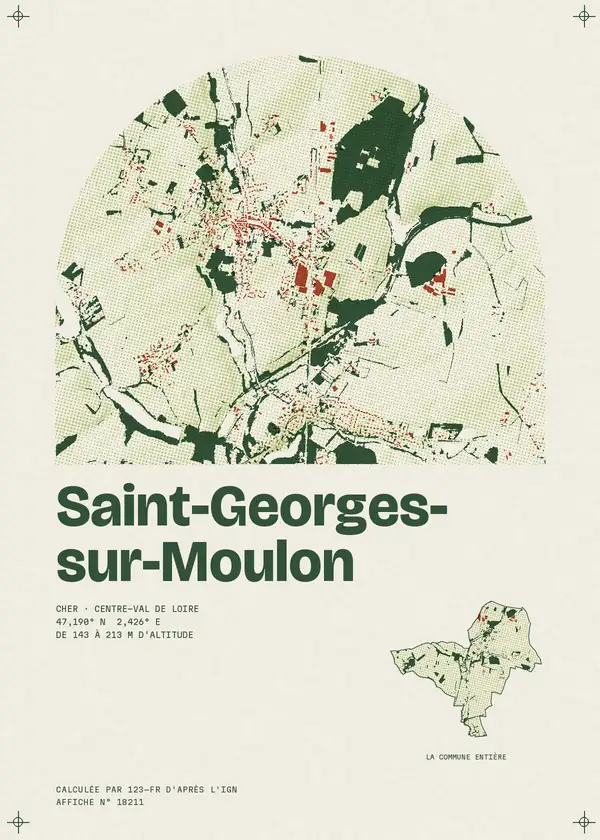 Affiche de Saint-Georges-sur-Moulon, calculée par 123-fr d'après l'IGN