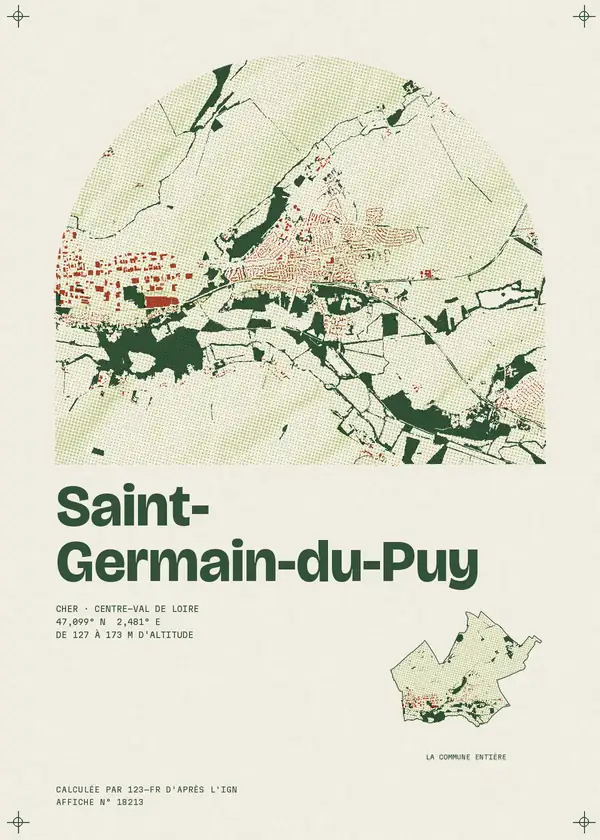 Affiche de Saint-Germain-du-Puy, calculée par 123-fr d'après l'IGN