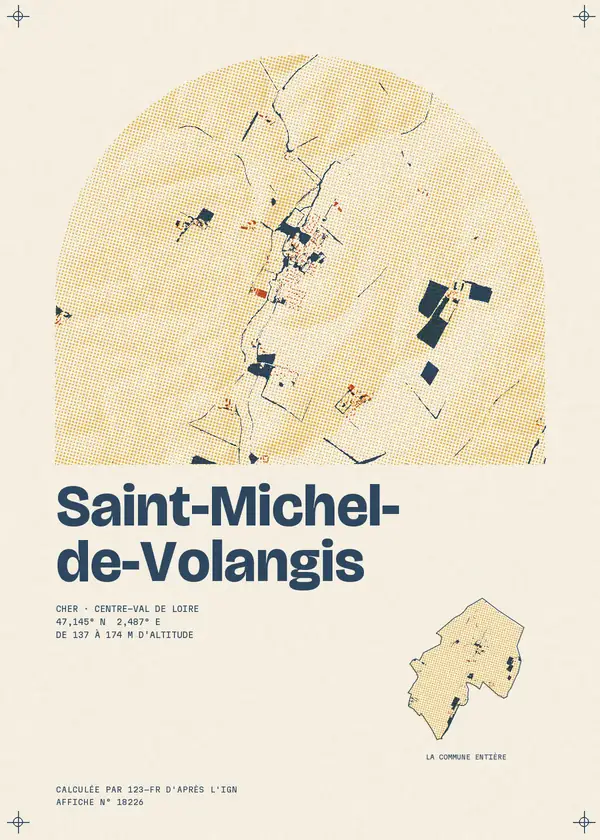Affiche de Saint-Michel-de-Volangis, calculée par 123-fr d'après l'IGN