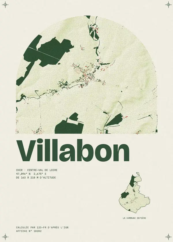 Affiche de Villabon, calculée par 123-fr d'après l'IGN