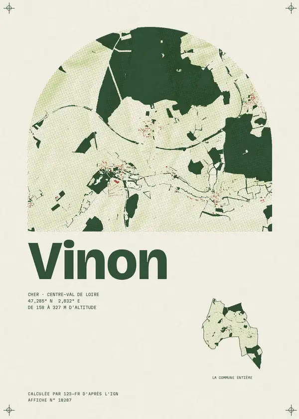 Affiche de Vinon, calculée par 123-fr d'après l'IGN