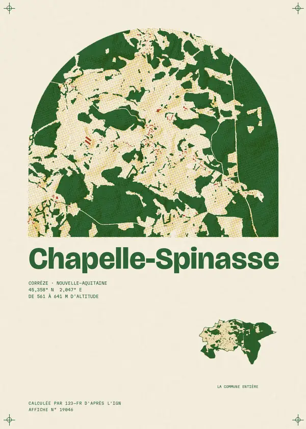 Affiche de Chapelle-Spinasse, calculée par 123-fr d'après l'IGN