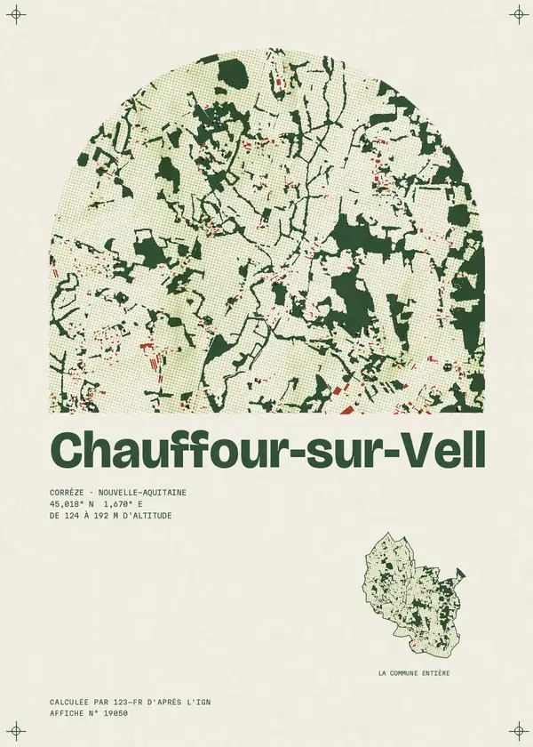 Affiche de Chauffour-sur-Vell, calculée par 123-fr d'après l'IGN