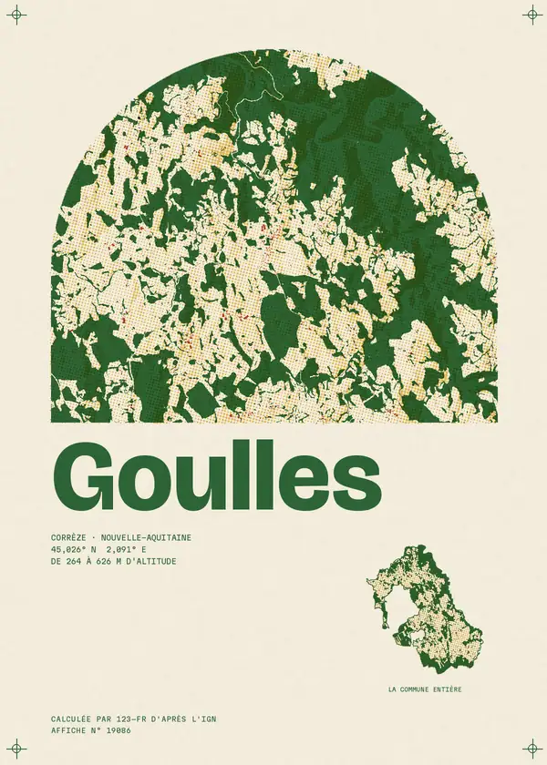 Affiche de Goulles, calculée par 123-fr d'après l'IGN