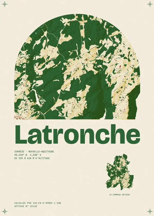Affiche de Latronche, calculée par 123-fr d'après l'IGN