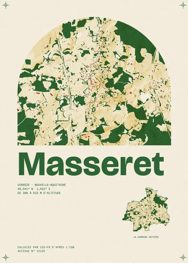 Affiche de Masseret, calculée par 123-fr d'après l'IGN