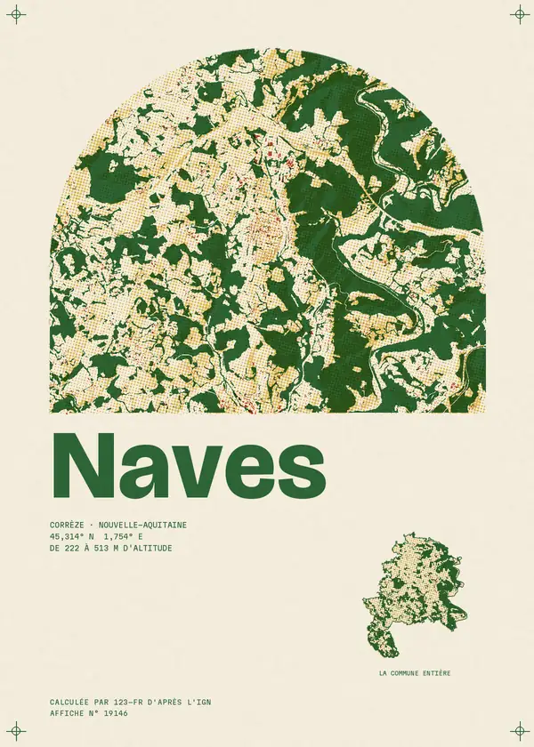 Affiche de Naves, calculée par 123-fr d'après l'IGN
