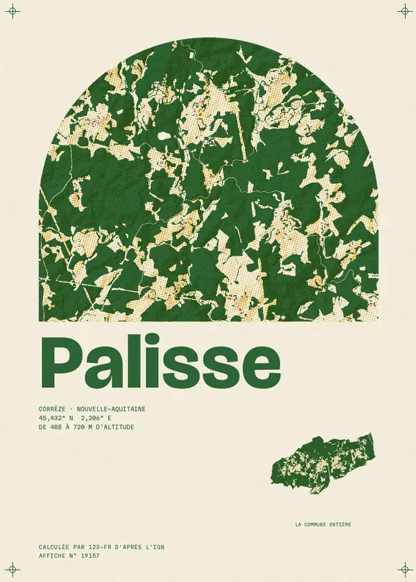 Affiche de Palisse, calculée par 123-fr d'après l'IGN