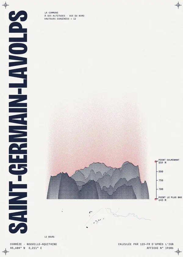 Affiche de Saint-Germain-Lavolps, calculée par 123-fr d'après l'IGN