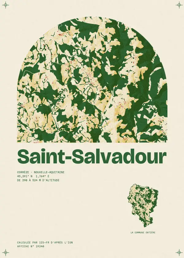 Affiche de Saint-Salvadour, calculée par 123-fr d'après l'IGN