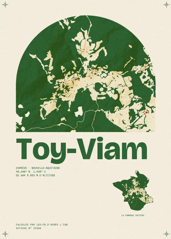 Affiche de Toy-Viam, calculée par 123-fr d'après l'IGN