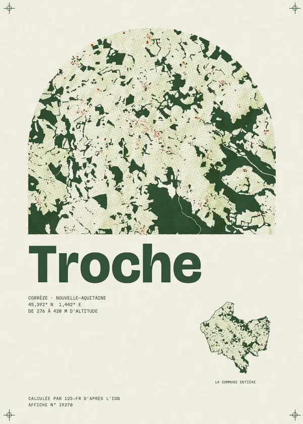 Affiche de Troche, calculée par 123-fr d'après l'IGN