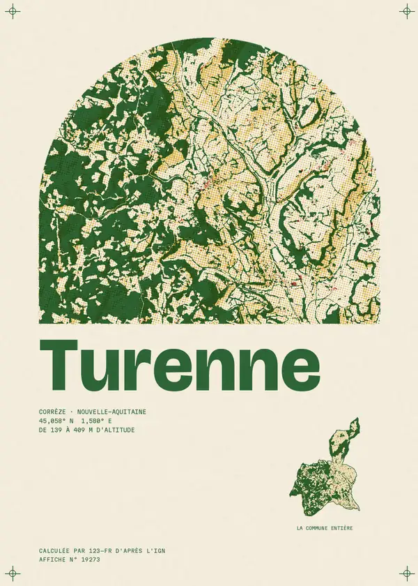 Affiche de Turenne, calculée par 123-fr d'après l'IGN