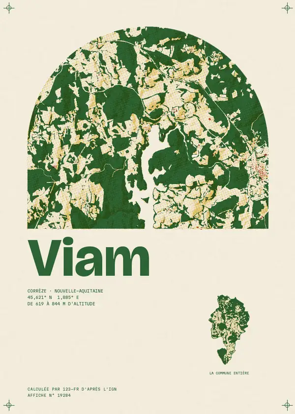 Affiche de Viam, calculée par 123-fr d'après l'IGN