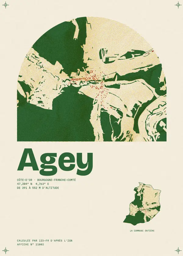 Affiche de Agey, calculée par 123-fr d'après l'IGN
