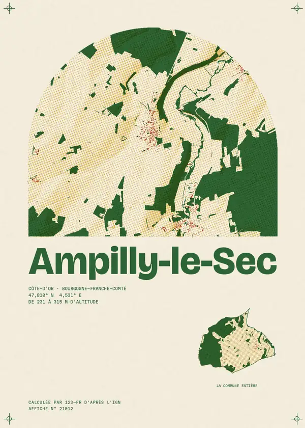 Affiche de Ampilly-le-Sec, calculée par 123-fr d'après l'IGN