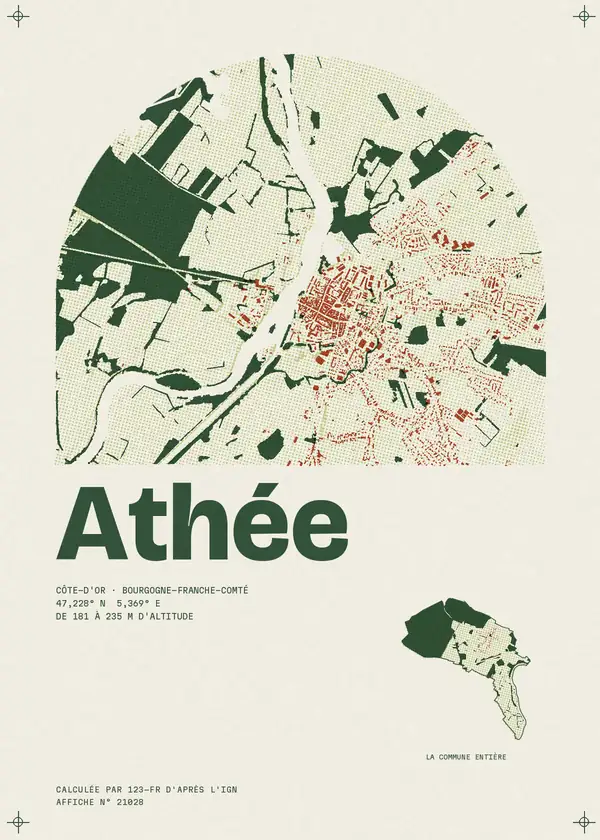 Affiche de Athée, calculée par 123-fr d'après l'IGN
