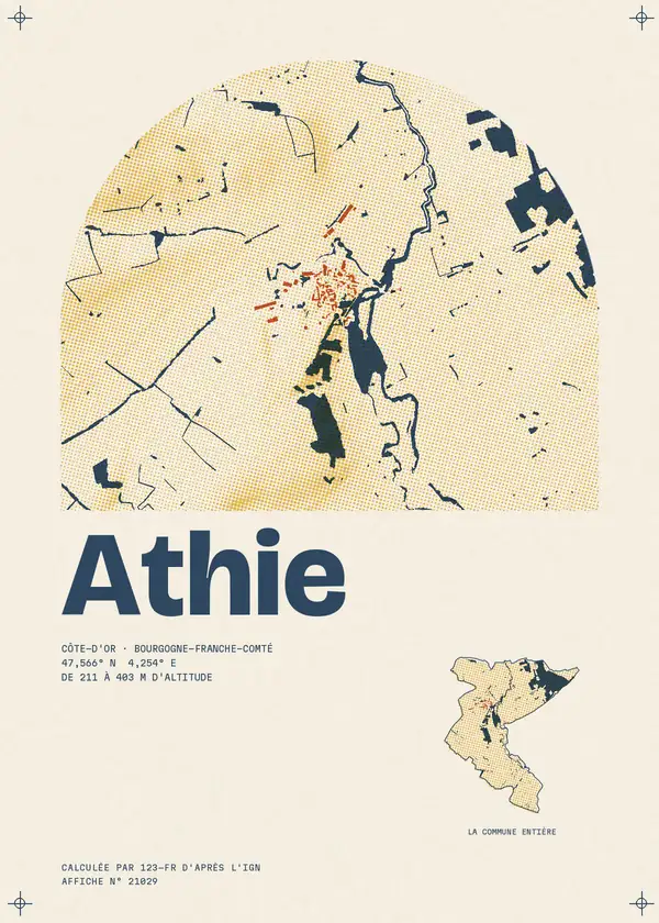 Affiche de Athie, calculée par 123-fr d'après l'IGN