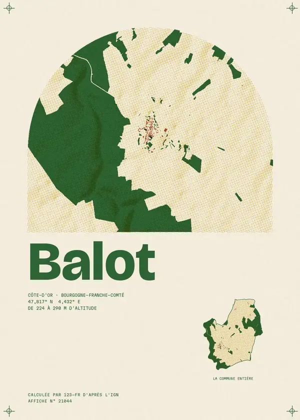 Affiche de Balot, calculée par 123-fr d'après l'IGN
