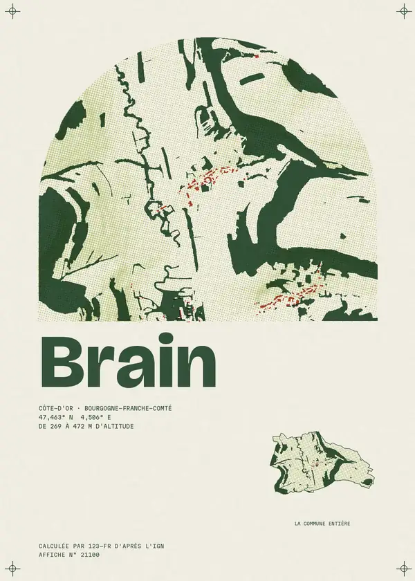 Affiche de Brain, calculée par 123-fr d'après l'IGN