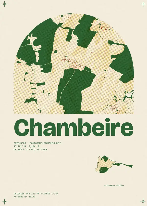 Affiche de Chambeire, calculée par 123-fr d'après l'IGN