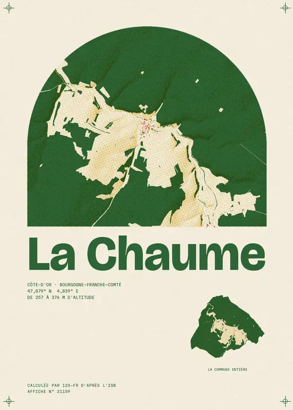 Affiche de La Chaume, calculée par 123-fr d'après l'IGN