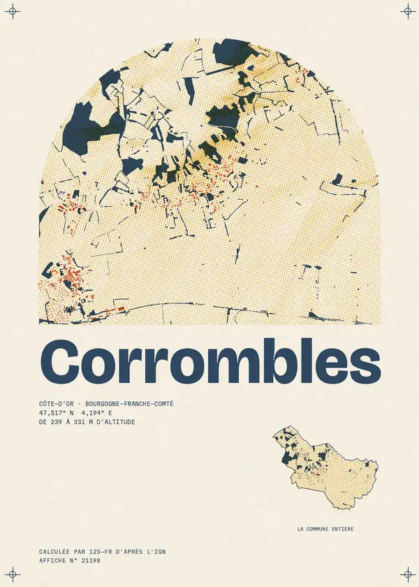 Affiche de Corrombles, calculée par 123-fr d'après l'IGN