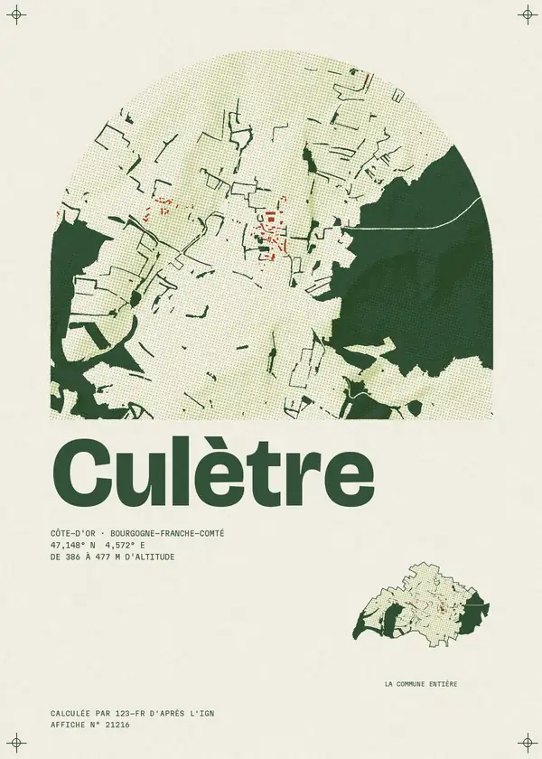 Affiche de Culètre, calculée par 123-fr d'après l'IGN