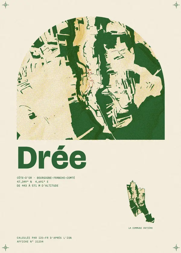 Affiche de Drée, calculée par 123-fr d'après l'IGN