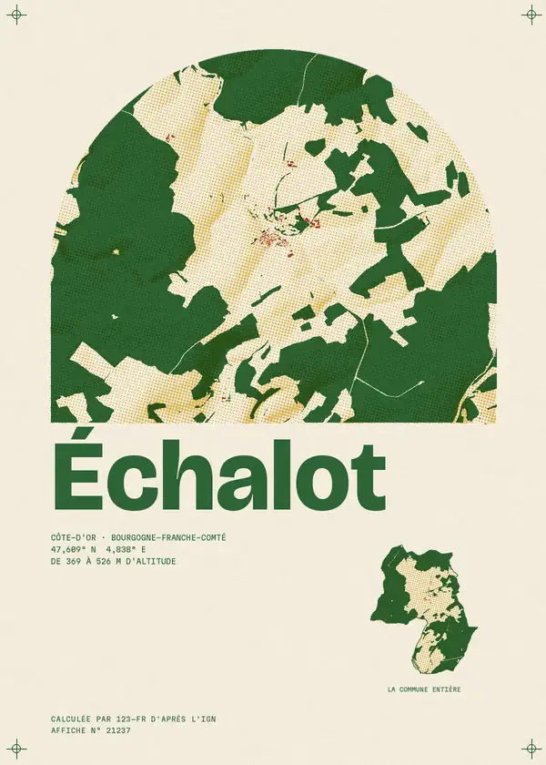 Affiche de Échalot, calculée par 123-fr d'après l'IGN