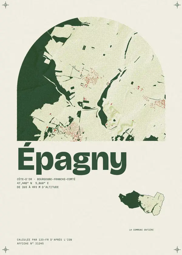 Affiche de Épagny, calculée par 123-fr d'après l'IGN