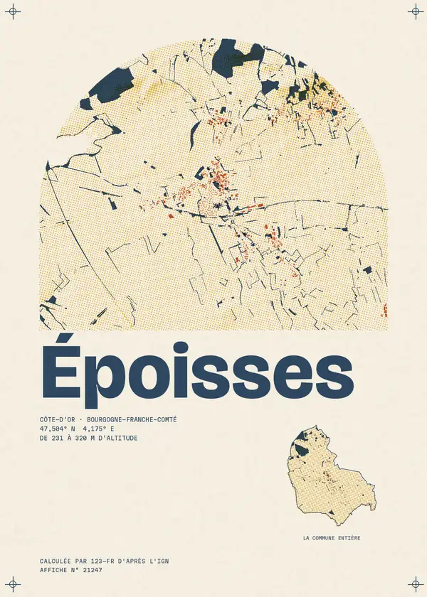 Affiche de Époisses, calculée par 123-fr d'après l'IGN