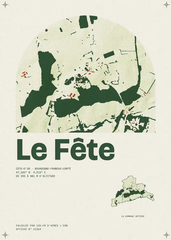 Affiche de Le Fête, calculée par 123-fr d'après l'IGN