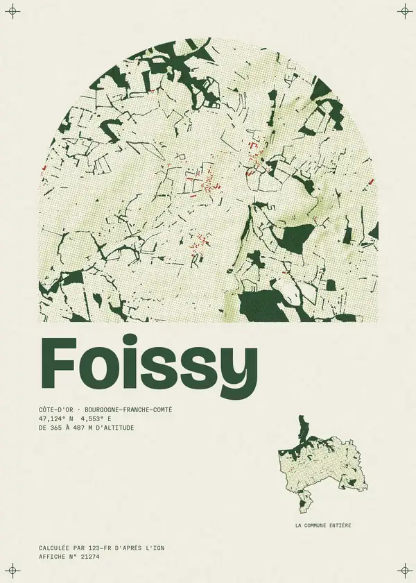 Affiche de Foissy, calculée par 123-fr d'après l'IGN
