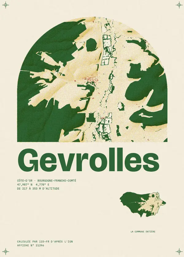 Affiche de Gevrolles, calculée par 123-fr d'après l'IGN
