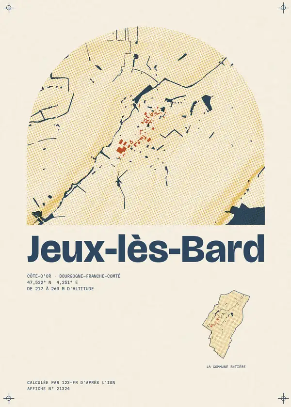 Affiche de Jeux-lès-Bard, calculée par 123-fr d'après l'IGN