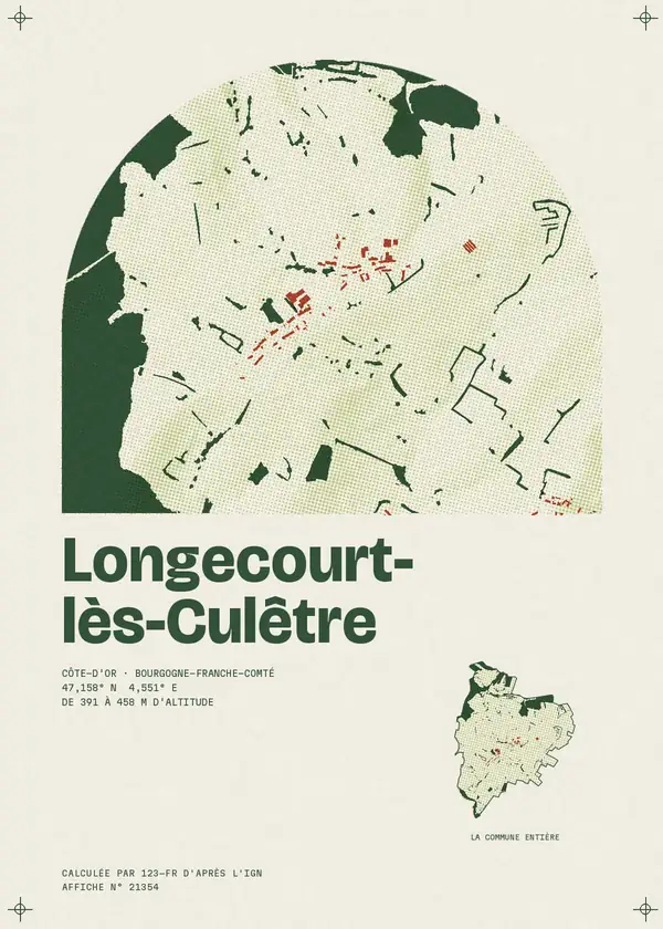 Affiche de Longecourt-lès-Culêtre, calculée par 123-fr d'après l'IGN