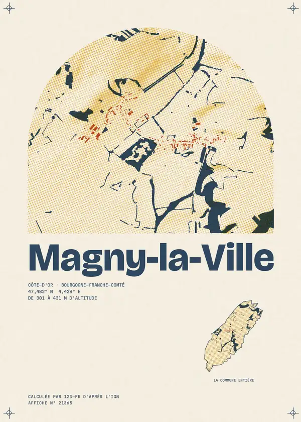 Affiche de Magny-la-Ville, calculée par 123-fr d'après l'IGN