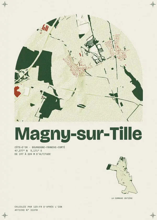 Affiche de Magny-sur-Tille, calculée par 123-fr d'après l'IGN