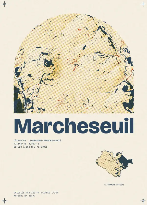 Affiche de Marcheseuil, calculée par 123-fr d'après l'IGN