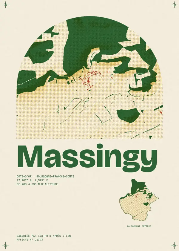 Affiche de Massingy, calculée par 123-fr d'après l'IGN