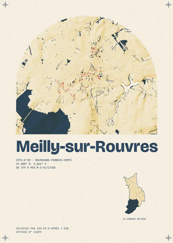 Affiche de Meilly-sur-Rouvres, calculée par 123-fr d'après l'IGN