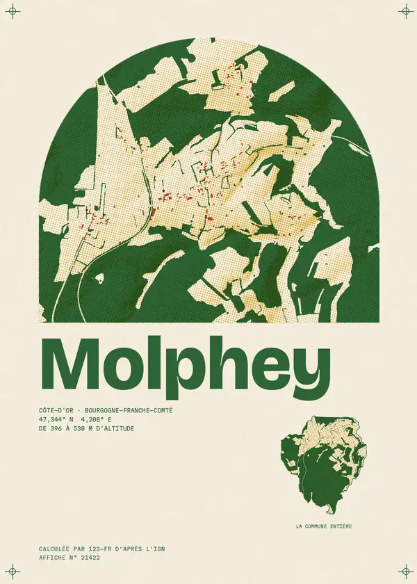 Affiche de Molphey, calculée par 123-fr d'après l'IGN