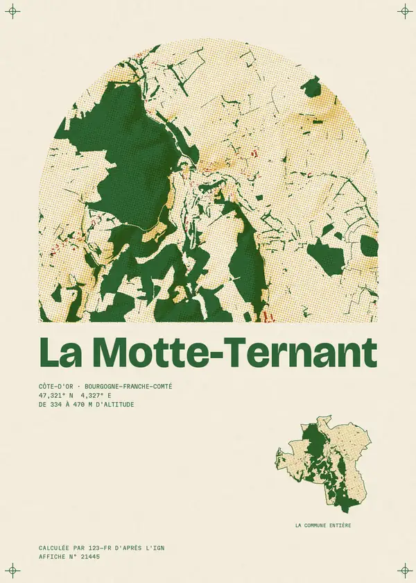 Affiche de La Motte-Ternant, calculée par 123-fr d'après l'IGN