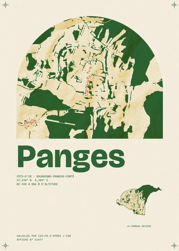 Affiche de Panges, calculée par 123-fr d'après l'IGN