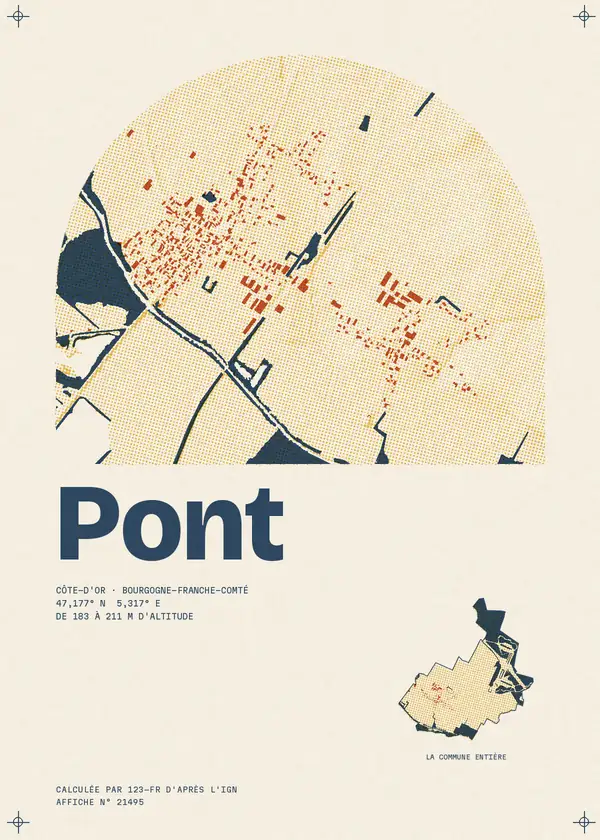 Affiche de Pont, calculée par 123-fr d'après l'IGN