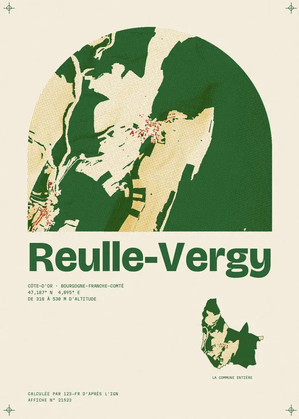 Affiche de Reulle-Vergy, calculée par 123-fr d'après l'IGN