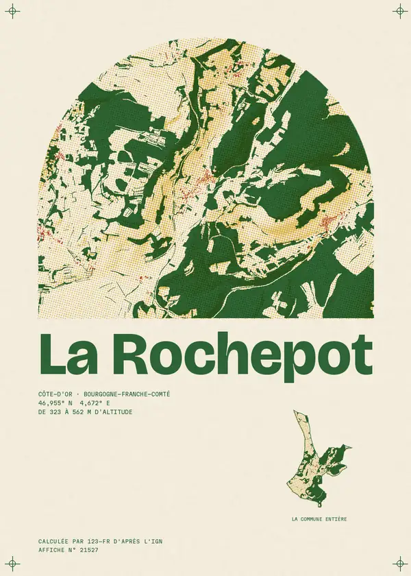 Affiche de La Rochepot, calculée par 123-fr d'après l'IGN